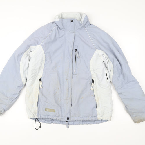 Next Womens Blue Ski Jacket Coat Size M Winter Hooded Padded