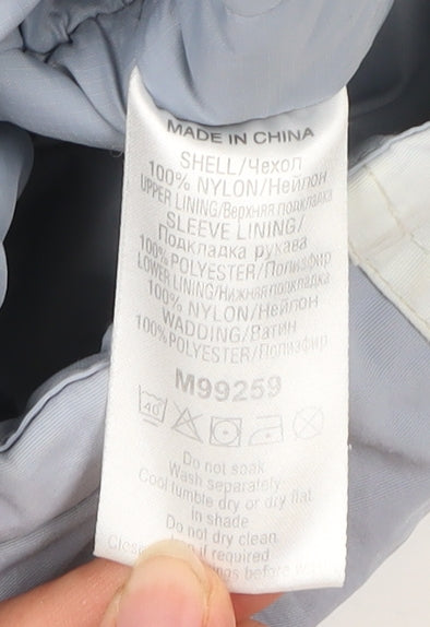 Next Womens Blue Ski Jacket Coat Size M Winter Hooded Padded