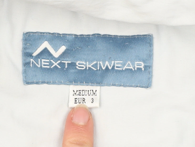 Next Womens Blue Ski Jacket Coat Size M Winter Hooded Padded