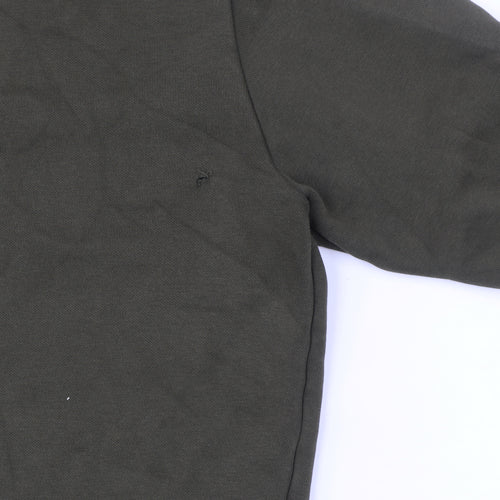 Puma Mens Green Pullover Sweatshirt M Logo Crew Neck Sportswear