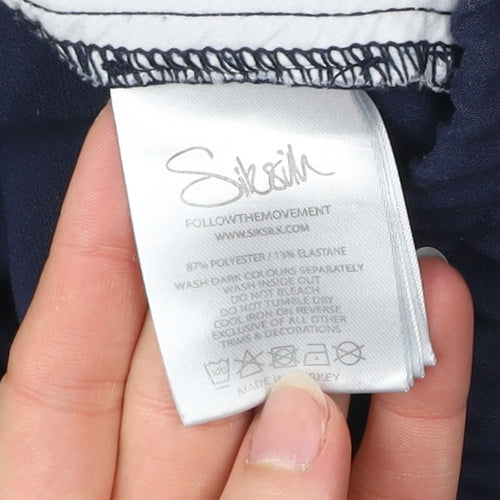 SikSilk Mens Blue Jogger Trousers Size M Polyester Slim Fit