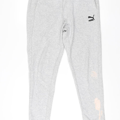 Puma Men’s Grey Sweatpants Joggers M Regular Fit Sportswear