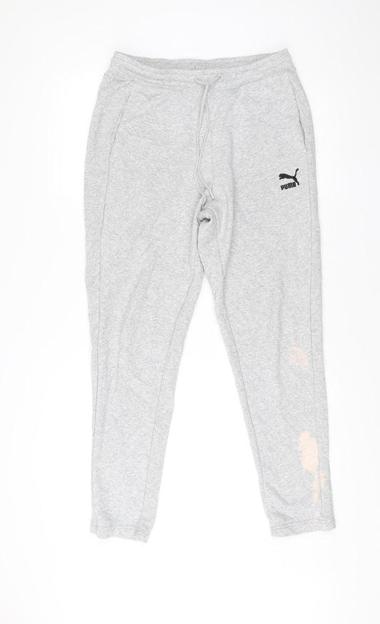 Puma Men’s Grey Sweatpants Joggers M Regular Fit Sportswear