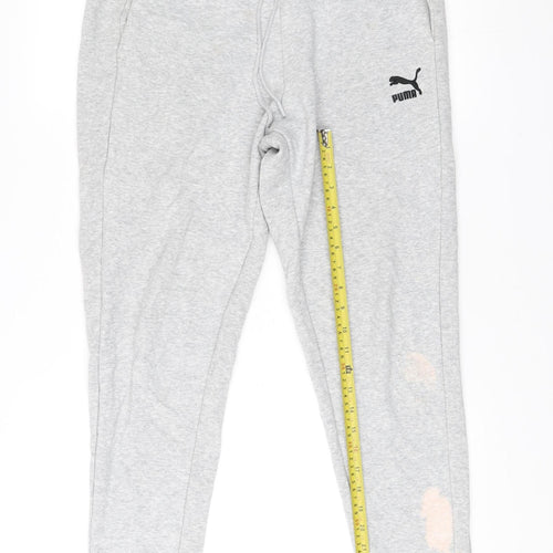 Puma Men’s Grey Sweatpants Joggers M Regular Fit Sportswear
