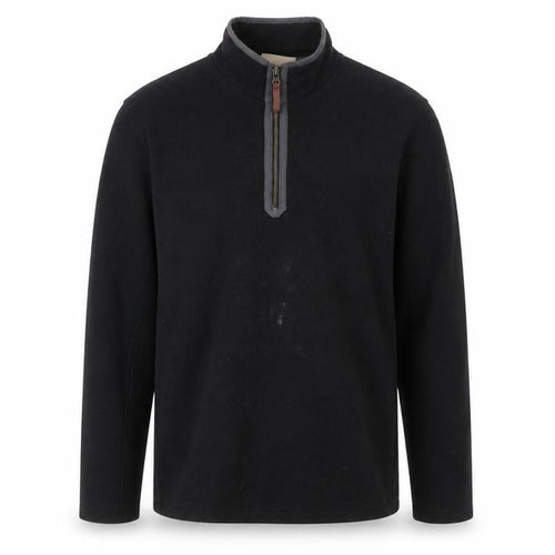 Mountain Warehouse Mens Black L Fleece Sweatshirt 1/2 Zip Pullover