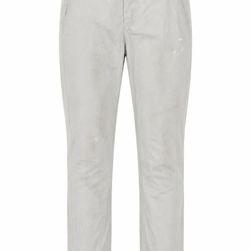 AllSaints Womens Grey Size 6 Chino Straight Cotton Trousers