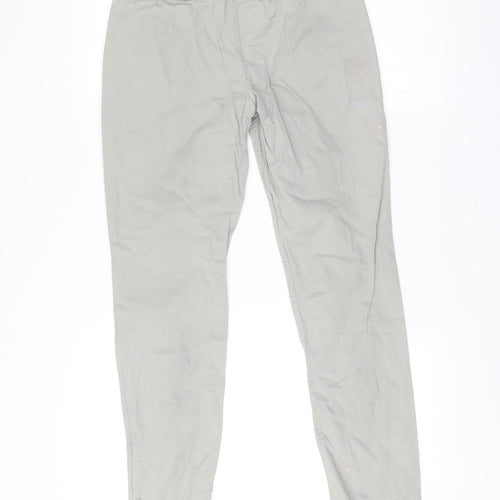 AllSaints Womens Grey Size 6 Chino Straight Cotton Trousers