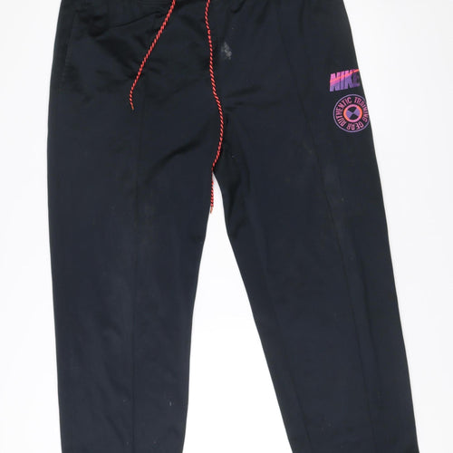 Nike Men’s Black Track Pants L Vintage Retro Sportswear Running