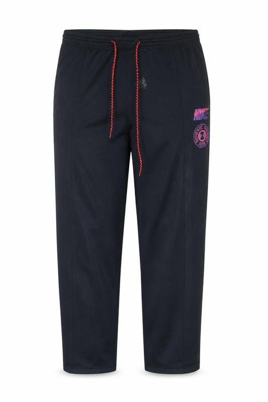 Front view of Nike Men’s Black Track Pants L Vintage Retro Sportswear Running