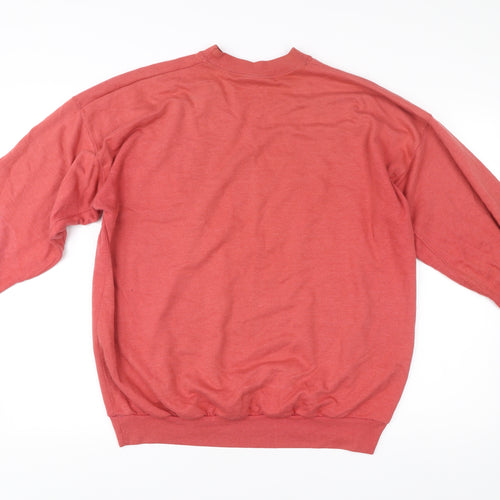 Le Shark Mens Red Cotton Blend Pullover Jumper Size L Vintage