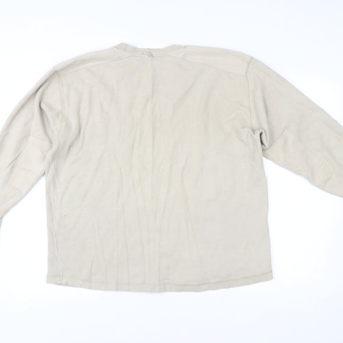Eisenegger Men’s Beige Cotton Pullover Jumper Size M with Pocket
