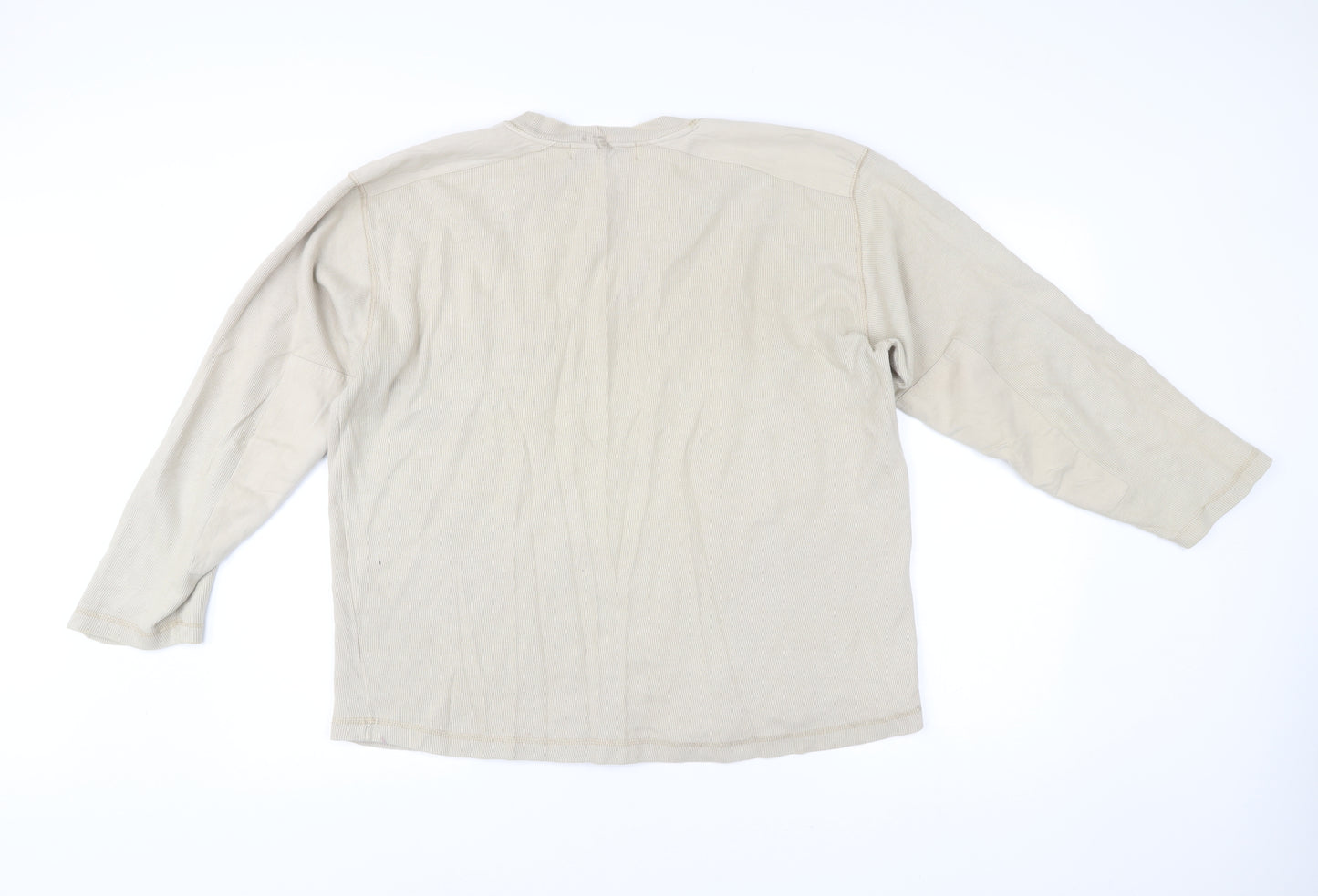 Eisenegger Men’s Beige Cotton Pullover Jumper Size M with Pocket