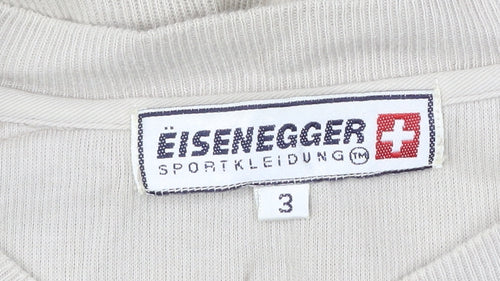 Eisenegger Men’s Beige Cotton Pullover Jumper Size M with Pocket