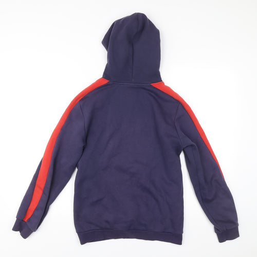 Puma Boys Blue Pullover Hoodie 14 Years Sports Logo Cotton Blend