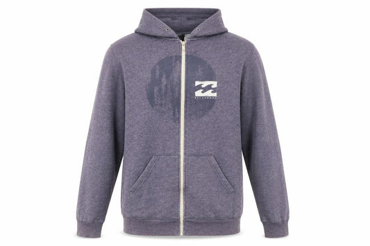 Billabong Men’s Blue Full Zip Hoodie L Logo Graphic Pocket Casual