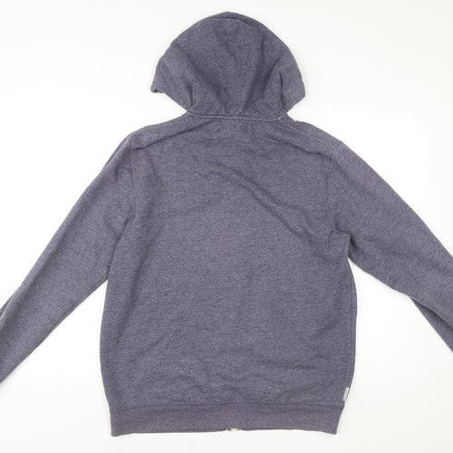 Billabong Men’s Blue Full Zip Hoodie L Logo Graphic Pocket Casual