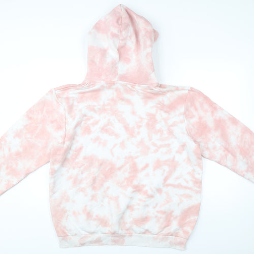 Neon Sheep Womens Pink Tie Dye Pullover Hoodie Size L