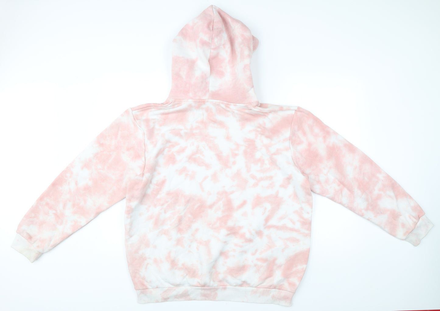 Neon Sheep Womens Pink Tie Dye Pullover Hoodie Size L