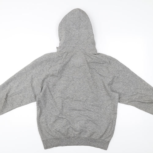 Champion Men's Grey Pullover Hoodie S Logo Graphic Sweatshirt