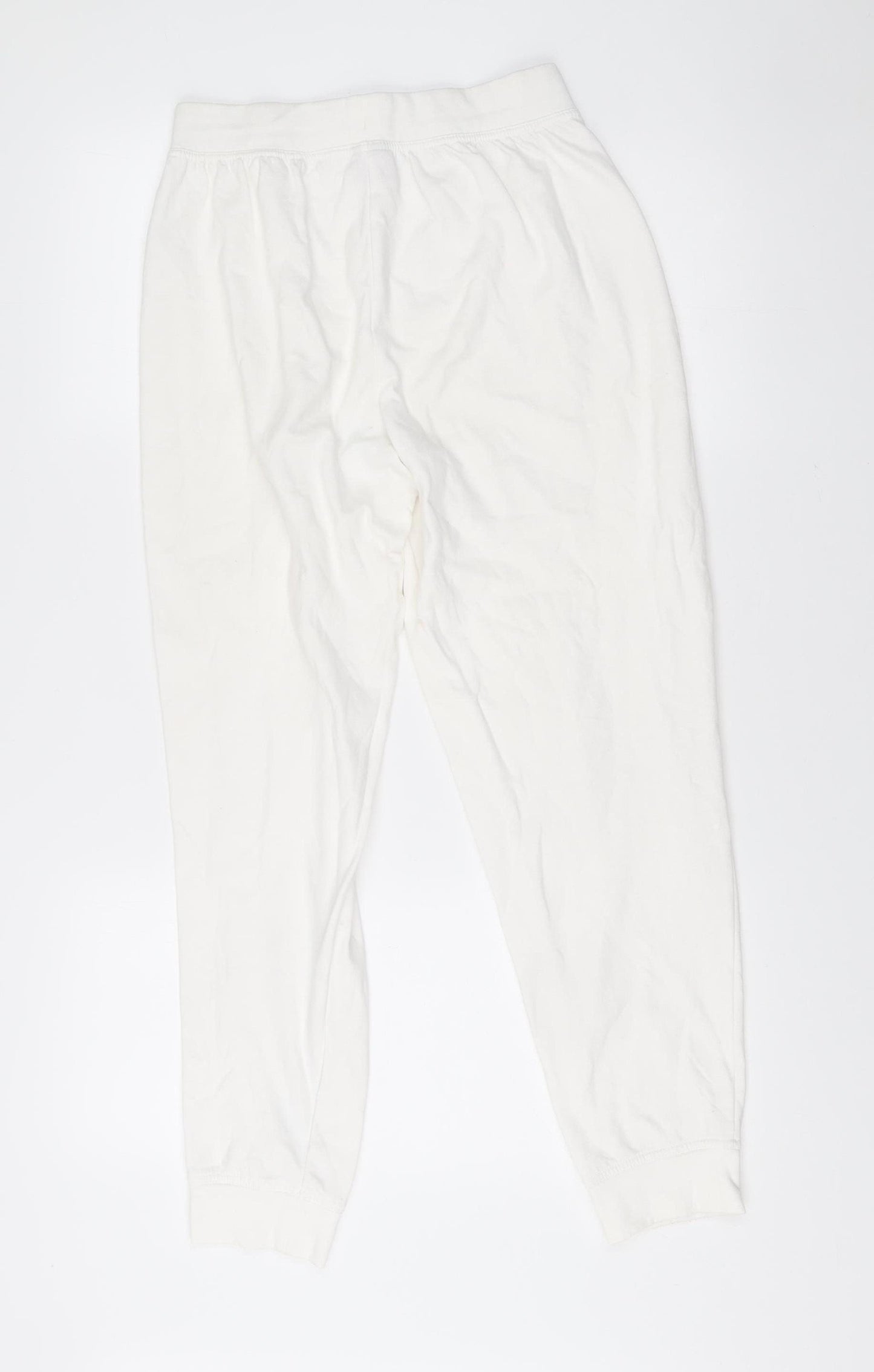 Peanuts Women’s White Jogger Trousers Size 8-10 Cotton Blend