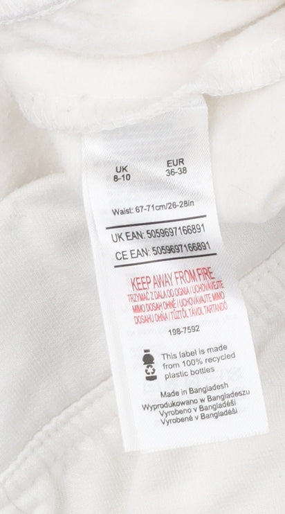 Peanuts Women’s White Jogger Trousers Size 8-10 Cotton Blend