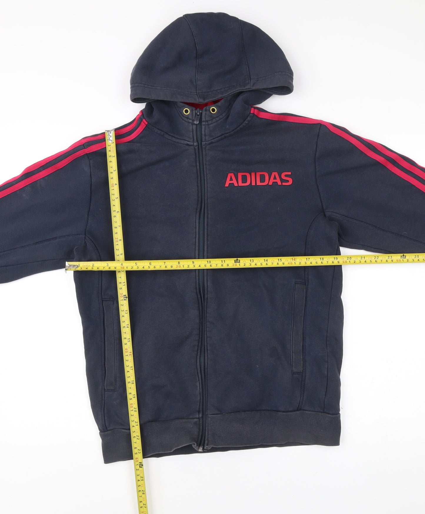Adidas Men’s Blue Full Zip Hoodie Size M Sportswear Logo