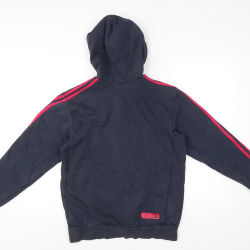 Adidas Men’s Blue Full Zip Hoodie Size M Sportswear Logo