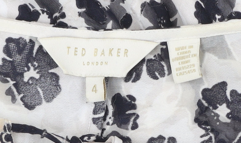 Ted Baker Women’s Multicoloured Floral A-Line Dress Size 8