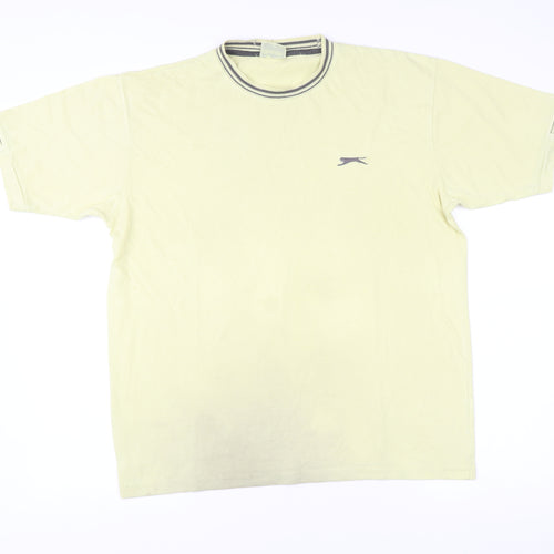 Slazenger Men's Yellow Short Sleeve Crew Neck T-Shirt Size M