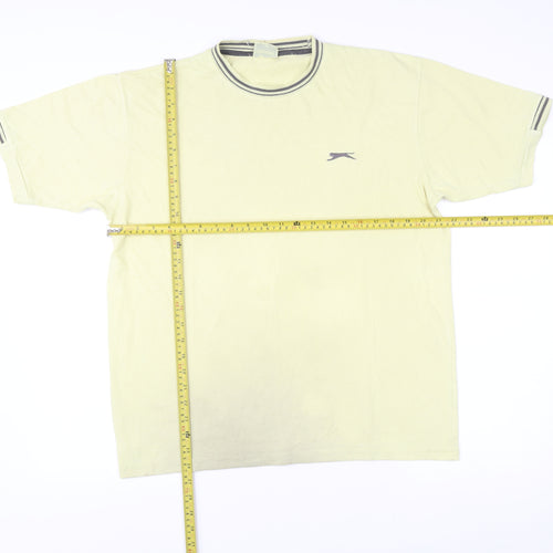 Slazenger Men's Yellow Short Sleeve Crew Neck T-Shirt Size M