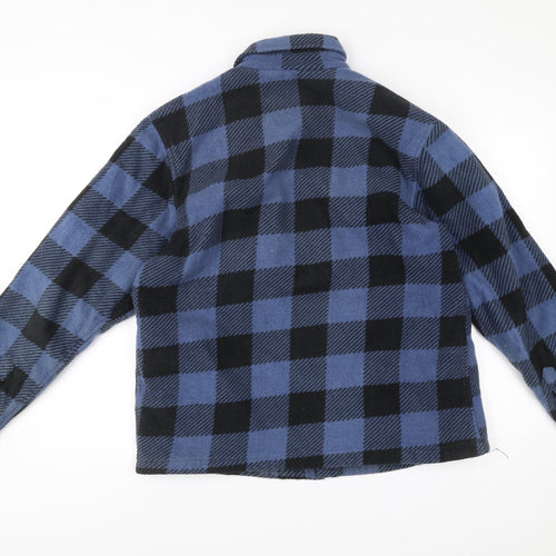 Workwear Pro Men’s Blue Check Flannel Jacket Size S Polyester Workwear