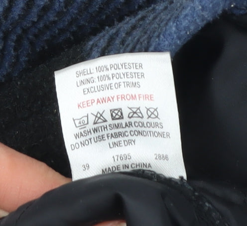 Workwear Pro Men’s Blue Check Flannel Jacket Size S Polyester Workwear