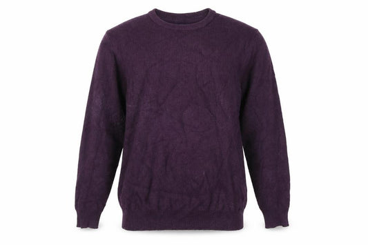Front view of Cotton Traders Men’s Purple 2XL Crew Neck jumper