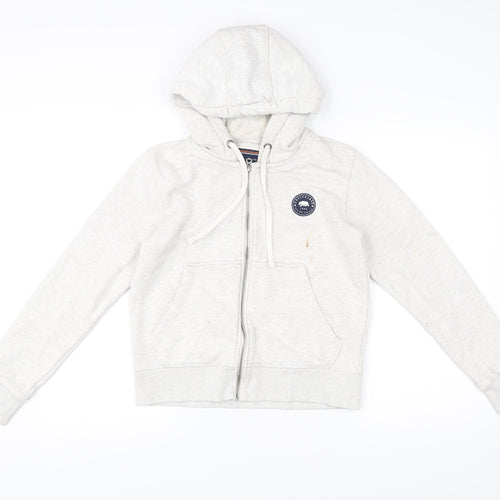 SoulCal&Co Women’s Ivory Full Zip Hoodie Size 10 Cotton Blend