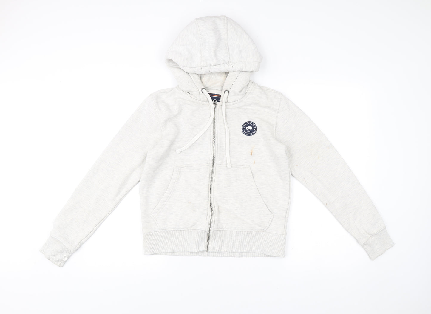 SoulCal&Co Women’s Ivory Full Zip Hoodie Size 10 Cotton Blend