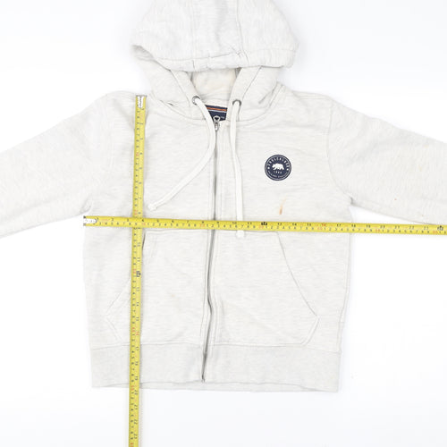 SoulCal&Co Women’s Ivory Full Zip Hoodie Size 10 Cotton Blend