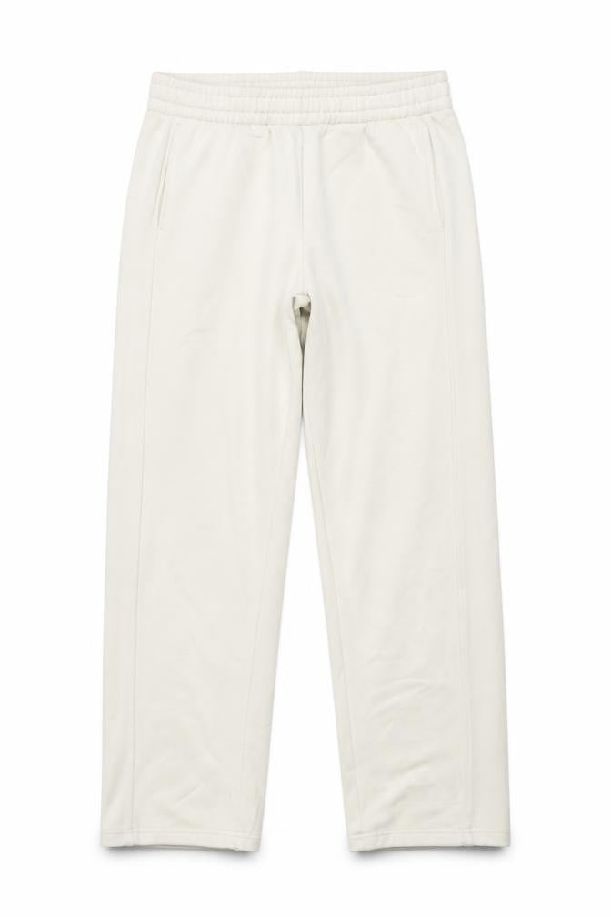 MNG Women Ivory Sweatpants L Cotton Blend Elastic Waist