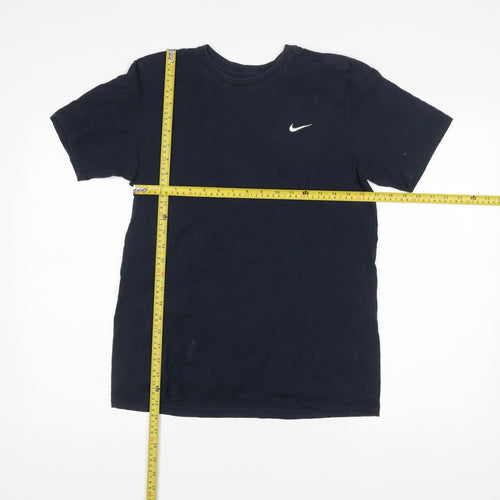 Nike Mens Black Cotton Crew Neck T-Shirt Size M Short Sleeve