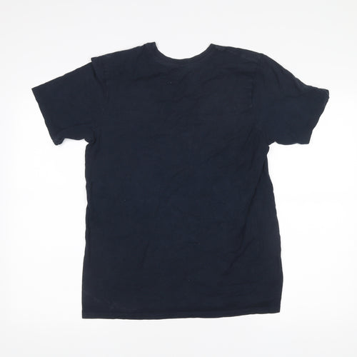 Nike Mens Black Cotton Crew Neck T-Shirt Size M Short Sleeve