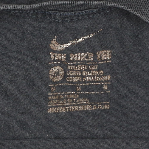 Nike Mens Black Cotton Crew Neck T-Shirt Size M Short Sleeve