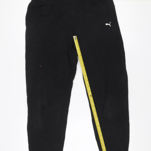 Puma Men's Black Jogger Sweatpants Size S Regular Fit Tapered