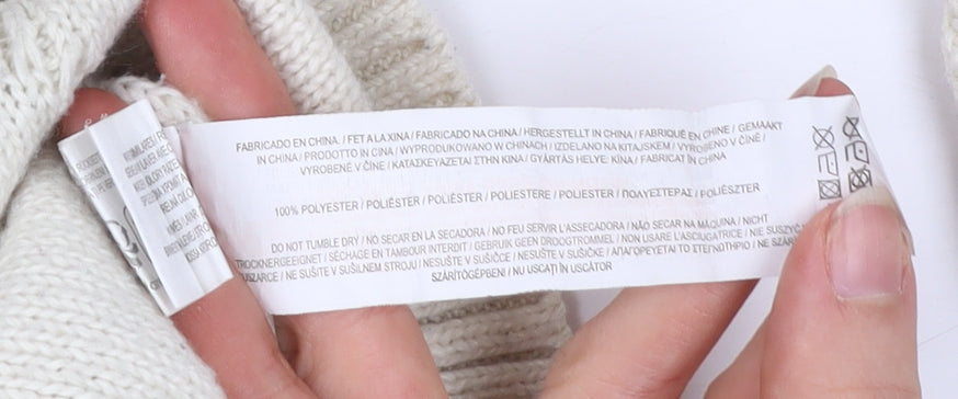 Yale University Men’s Ivory Cable Knit Jumper Size S Logo Pullover