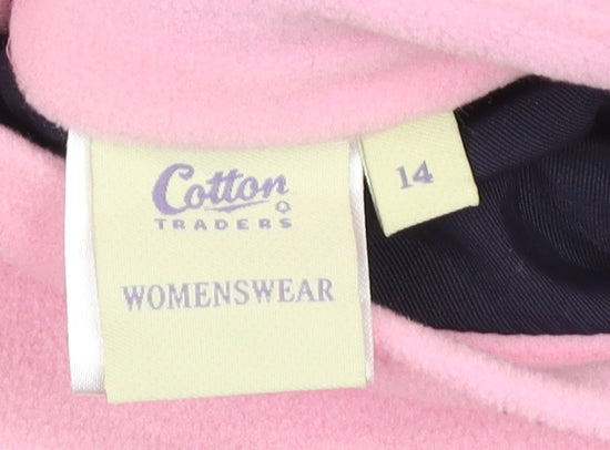 Cotton Traders Womens Blue Hooded Waistcoat Size 14 Outdoor Zip