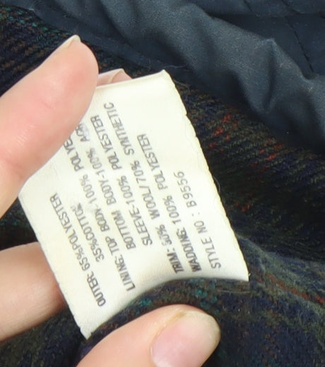 Baracuta Men's Blue Parka Jacket Size 40 Regular Hooded Lined