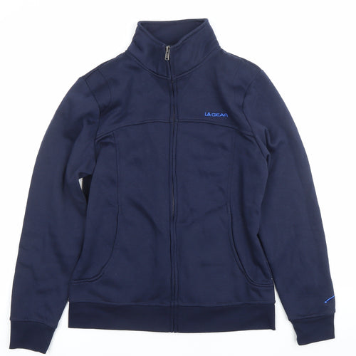LA Gear Womens Blue Full Zip Sweatshirt Size 10 Regular Fit