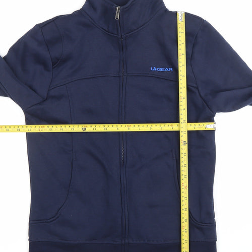 LA Gear Womens Blue Full Zip Sweatshirt Size 10 Regular Fit