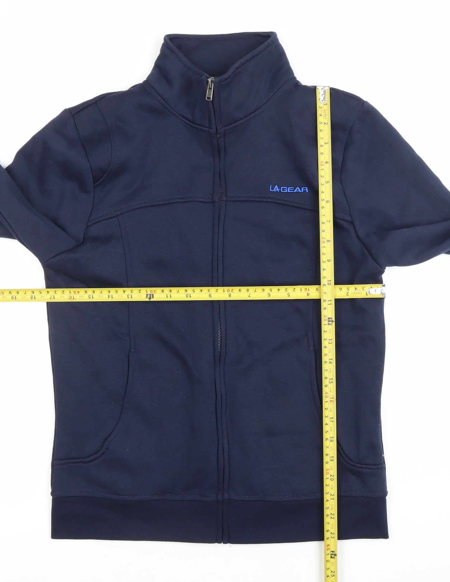 LA Gear Womens Blue Full Zip Sweatshirt Size 10 Regular Fit