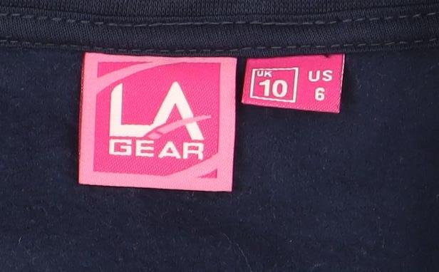 LA Gear Womens Blue Full Zip Sweatshirt Size 10 Regular Fit