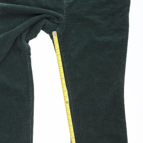 Lands' End Men's Green Corduroy Trousers Size 20W Straight Leg