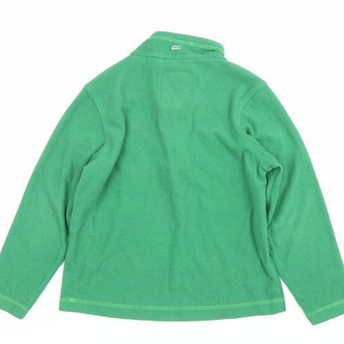 Regatta Boys Green Fleece Sweatshirt 7 Years Outdoor Pullover 1/2 Zip